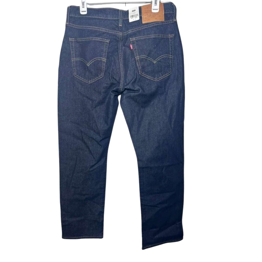 Levi's 514 Straight Jeans Men's Size 33 x 29 Dark Washed Denim Stretch New - Picture 3 of 5